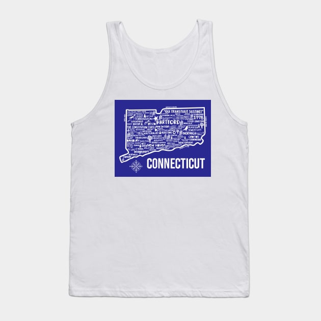 Connecticut Map Tank Top by fiberandgloss